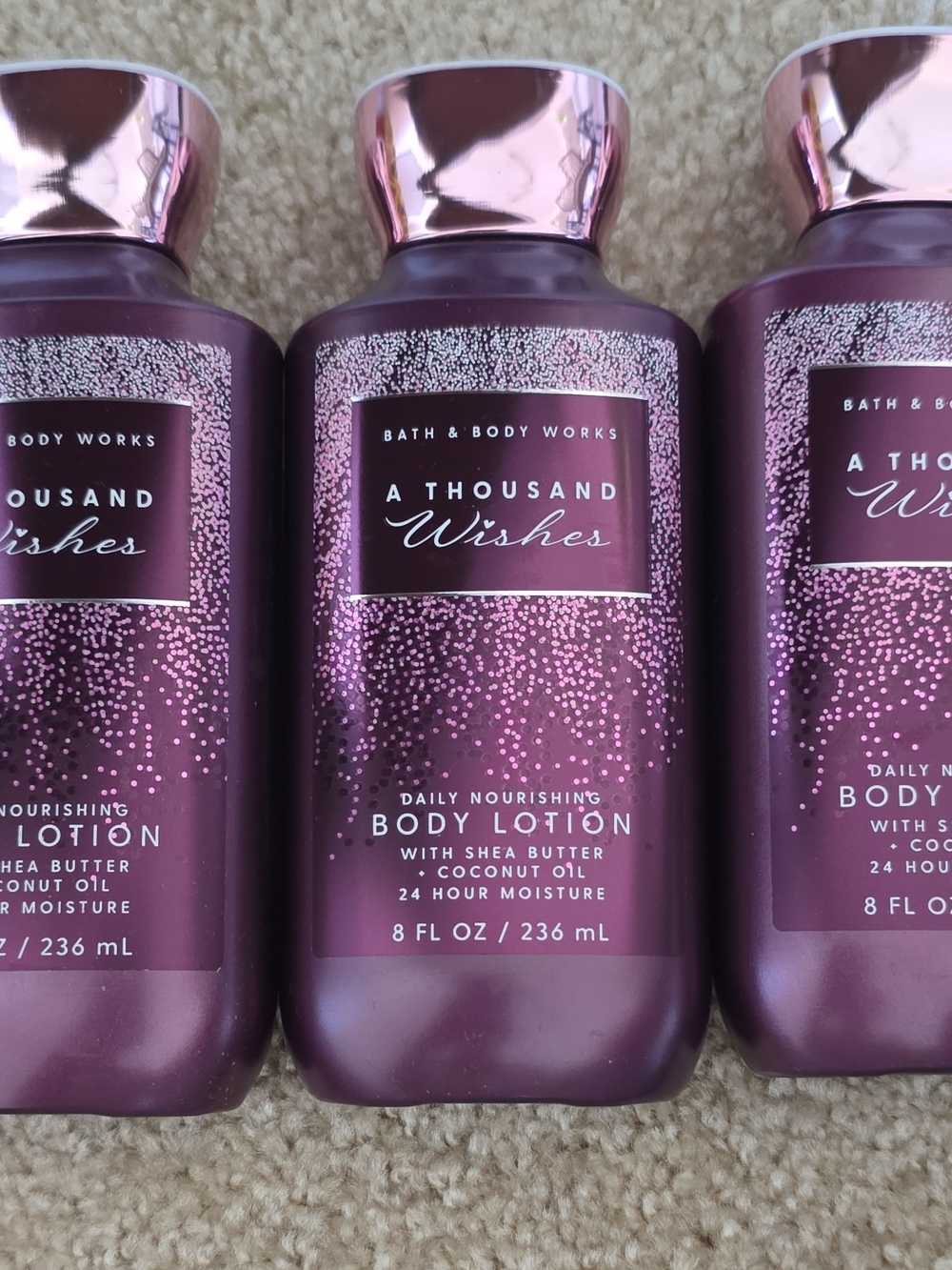 Bath & Body Works A Thousand Wishes Body Lotion - Lot Of 3